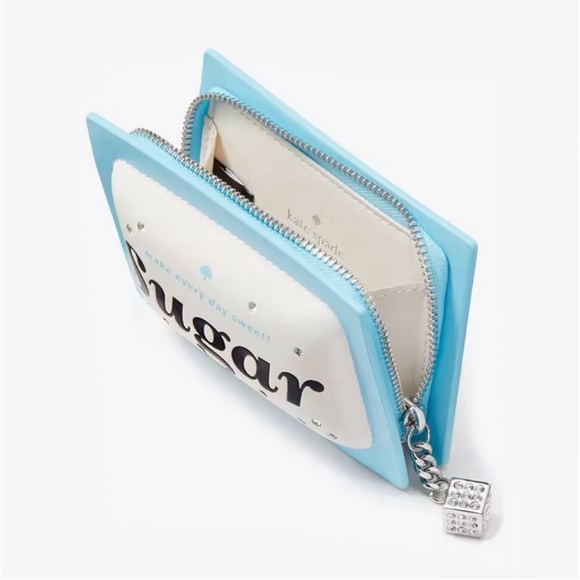 ♠️kate spade Coffee Break 3D Sugar Packet Small Card Holder Wallet NWT - Picture 3 of 15